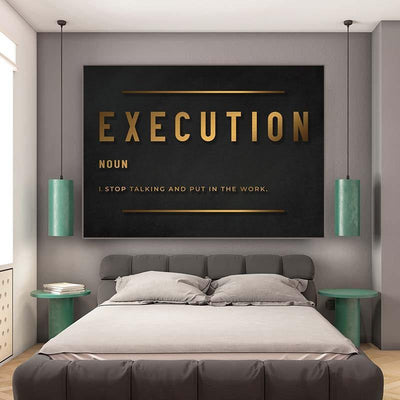 Moderne Hustle Inspirierende Leinwand Wandposter