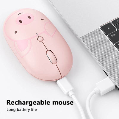 Wiederaufladbare universelle USB-C Cartoon-Wireless-Maus