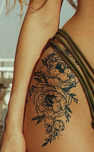 Schmetterlingsblumen-Lotus Semi-permanentes Temporäres Tattoo