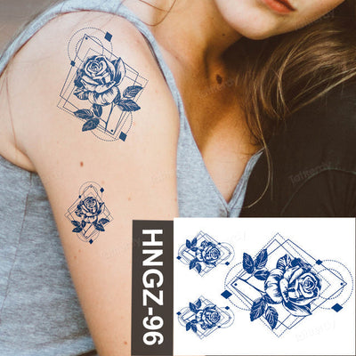 Schmetterlingsblumen-Lotus Semi-permanentes Temporäres Tattoo