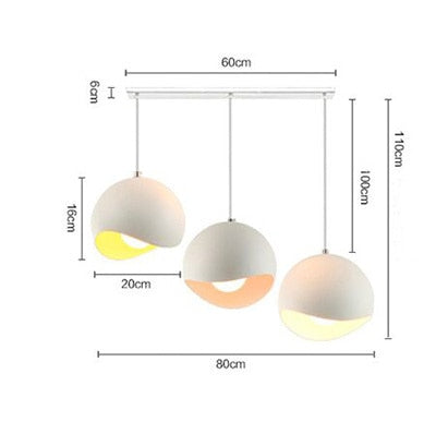 Moderne Aluminium-Eierschalen-Nordic-Hängelampe