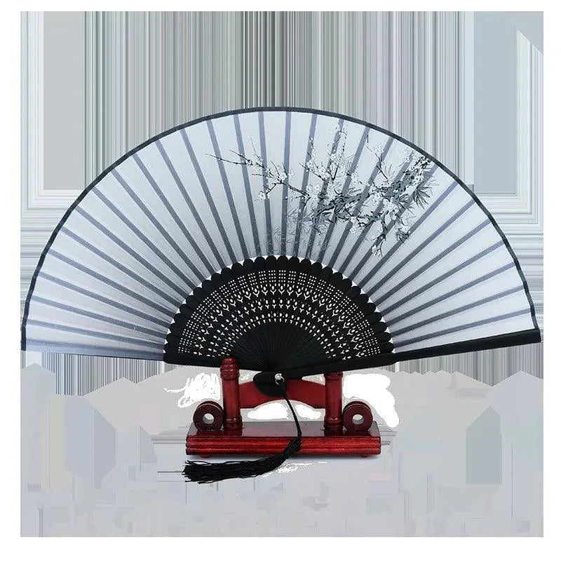 Seiden-Faltfächer, chinesisch, japanisches Kunsthandwerk, Geschenk, Heimdekoration, Tanz-Handfächer, Bambus, Raumdekoration, Holzfächer, ventilador