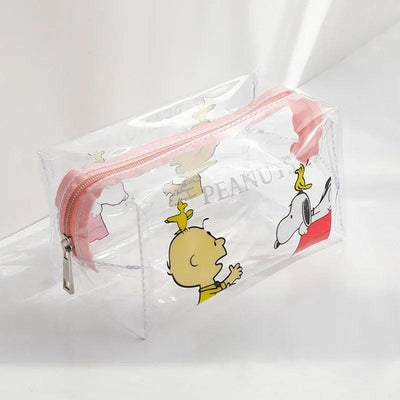 Snoopy Outdoor Girl Make-up-Tasche Frauen notwendige Kosmetiktasche transparent Reise-Organizer Cartoon Mode kleine Kulturtasche