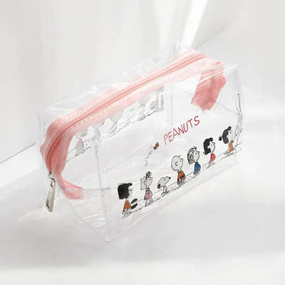 Snoopy Outdoor Girl Make-up-Tasche Frauen notwendige Kosmetiktasche transparent Reise-Organizer Cartoon Mode kleine Kulturtasche