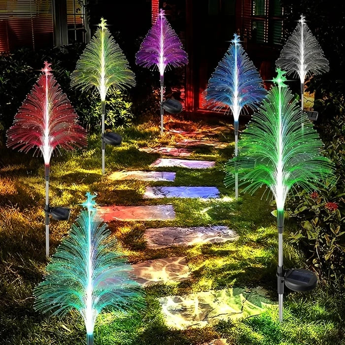 【Weihnachtsgeschenk】7 Farbwechselnder Solar-Weihnachtsbäume-Lichter