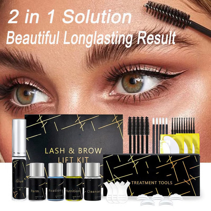 Wimpern-Lifting-Kit und Augenbrauen-Laminierungs-Kit - sofortiger Lift und Schwung