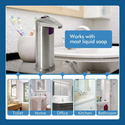 Automatic Stainless Steel Soap Dispenser -- Touchless With Adjustable Volume