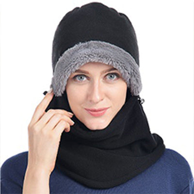 Unisex Winter Winddicht Kunstfleece Cowl Kapuze