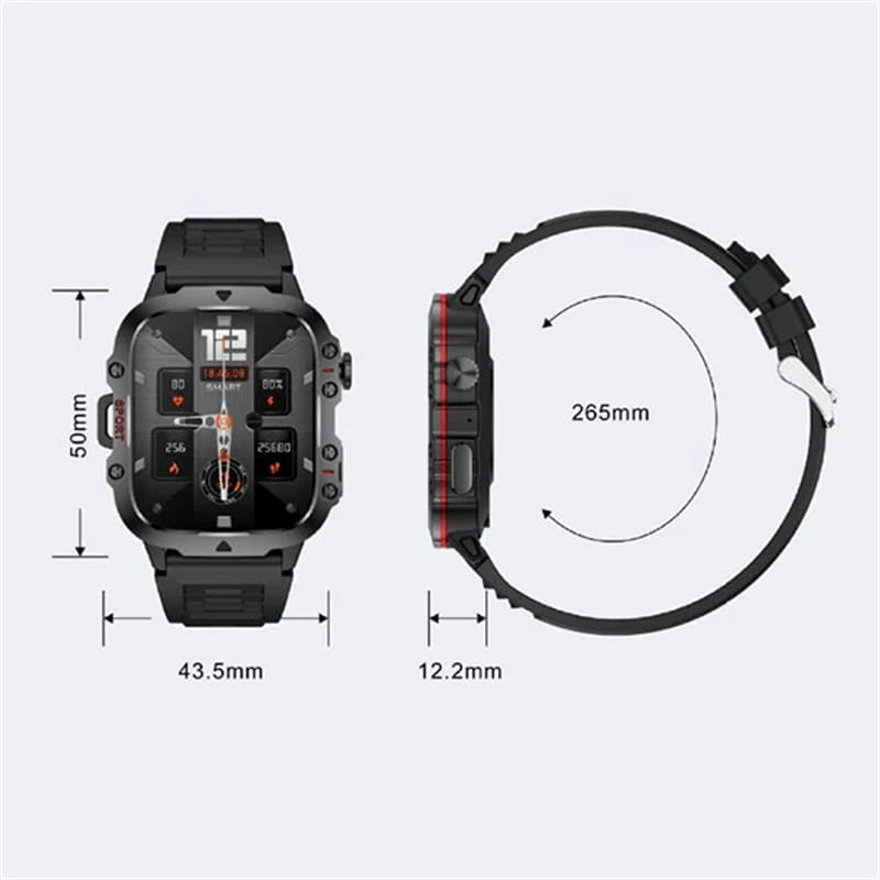 Robuste Outdoor-Smartwatch - 100+ Sportmodi