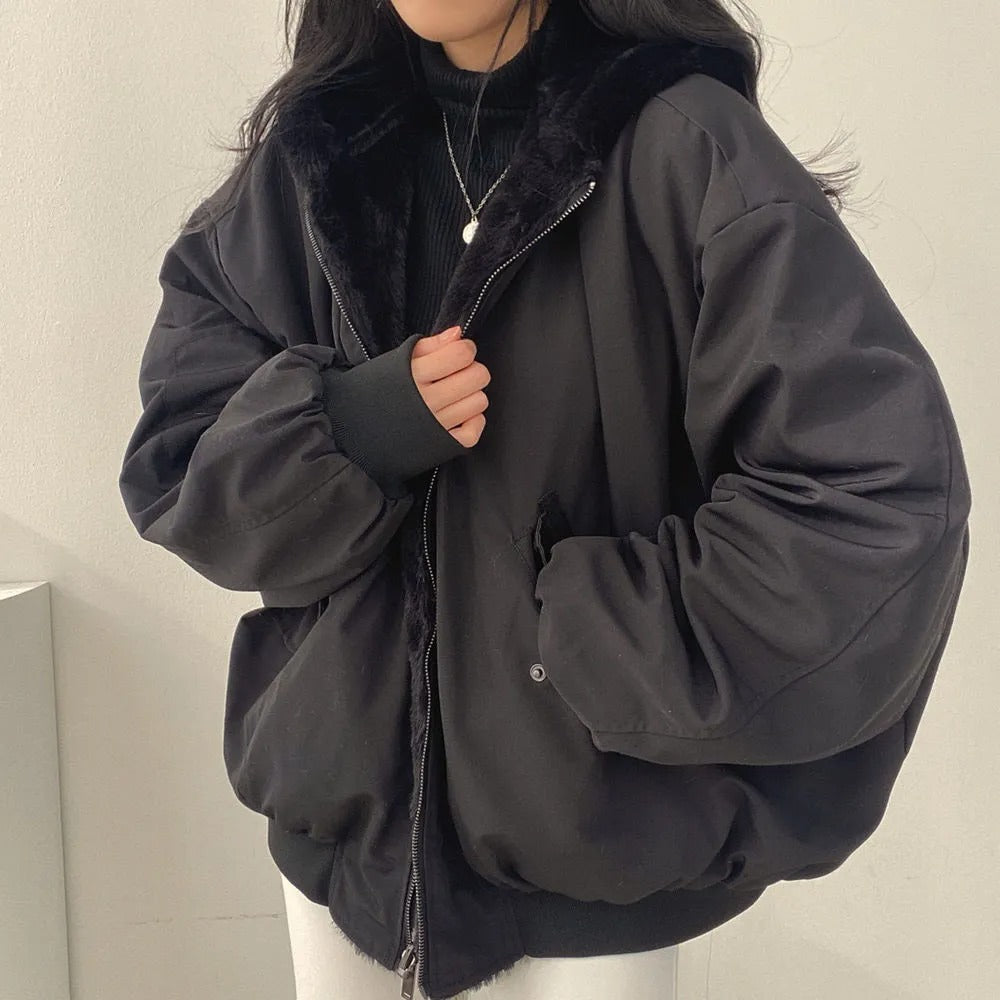 Zavando | Bequeme doppellagige Winterjacke im koreanischen Stil