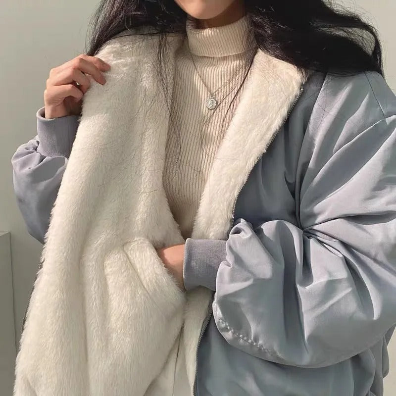 Zavando | Bequeme doppellagige Winterjacke im koreanischen Stil